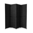 SEPARE' CON QUATTRO PANNELLI IN PLATICA NERO CON STRUTTURA IN LEGNO MISURE: 180X45CM