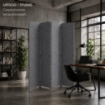 SEPARE' CON QUATTRO PANNELLI IN PLASTICA GRIGIO CON STRUTTURA IN LEGNO MISURE: 180X45CM