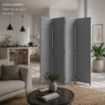 SEPARE' CON QUATTRO PANNELLI IN PLASTICA GRIGIO CON STRUTTURA IN LEGNO MISURE: 180X45CM