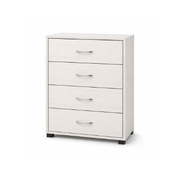 CASSETTIERA 4 CASSETTI IN LEGNO BIANCO CON PIANO D'APPOGGIO DIMENSIONI  68X40X82,5 H CM