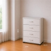 CASSETTIERA 4 CASSETTI IN LEGNO BIANCO CON PIANO D'APPOGGIO DIMENSIONI  68X40X82,5 H CM