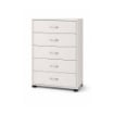 CASSETTIERA 5 CASSETTI IN LEGNO BIANCO CON PIANO D'APPOGGIO DIMENSIONI 68X40X101H CM 