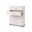CASSETTIERA 5 CASSETTI IN LEGNO BIANCO CON PIANO D'APPOGGIO DIMENSIONI 68X40X101H CM 