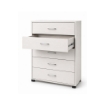 CASSETTIERA 5 CASSETTI MODERNA IN LEGNO BIANCO DIMENSIONI 50X40X101 CM