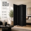 SEPARE' CON TRE PANNELLI IN PLASTICA NERO CON STRUTTURA IN LEGNO MISURE: 180X45CM