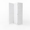 SEPARE' CON TRE PANNELLI IN PLASTICA BIANCO CON STRUTTURA IN LEGNO MISURE: 180X135CM