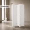 SEPARE' CON TRE PANNELLI IN PLASTICA BIANCO CON STRUTTURA IN LEGNO MISURE: 180X135CM