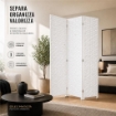 SEPARE' CON TRE PANNELLI IN PLASTICA BIANCO CON STRUTTURA IN LEGNO MISURE: 180X135CM