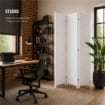 SEPARE' CON TRE PANNELLI IN PLASTICA BIANCO CON STRUTTURA IN LEGNO MISURE: 180X135CM