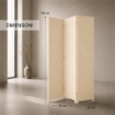 SEPARE' CON TRE PANNELLI IN PLASTICA BEIGE CON STRUTTURA IN LEGNO MISURE: 180X135CM