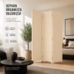 SEPARE' CON TRE PANNELLI IN PLASTICA BEIGE CON STRUTTURA IN LEGNO MISURE: 180X135CM