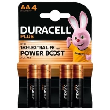 BATTERIE DURACELL PLUS POWERBOOST AA 4 PZ – PILE STILO ALTA DURATA