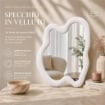 SPECCHIO ONDULATO IN VELLUTO CON GANCI PER APPENDERE DIMENSIONI 70X90X4.5CM - LINEA: CIELO COLORE BIANCO