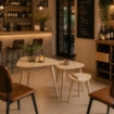 SET DI 3 TAVOLINI CON PIEDI IN LEGNO CHIARO E TOP IN MDF EFFETTO LEGNO CHIARO MISURE: 39X32CM, 48X38CM, 59X49CM