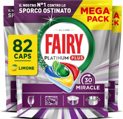 FAIRY MIRACLE CAPS LIMONE 82 PZ – DETERSIVO LAVASTOVIGLIE CAPSULE