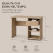 SCRIVANIA PER UFFICIO O CAMERA IN MDF ROVERE CON CASSETTO E RIPIANI MISURE 88X45X75 CM