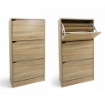 SCARPIERA LINEA HARMON A 3 ANTE E PANNELLO RERTROSTANTE IN MDF COLORE ROVERE MISURA 63X24X115 CM