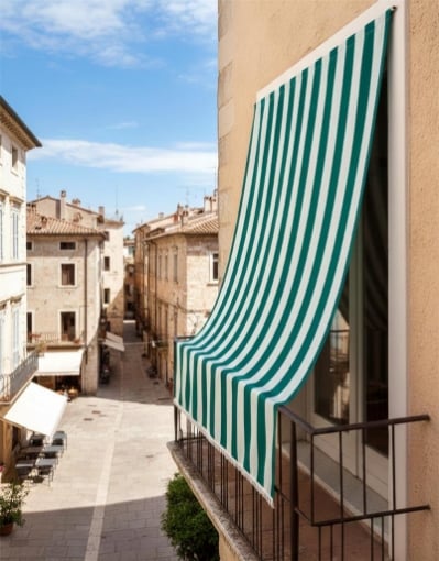 MEDITERRANEA TENDA DA SOLE 140 X 300 BIANCO/VERDE
