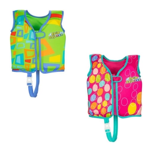 BESTWAY GIUBBOTTO SALVAGENTE BAMBINO S/M 18 KG COLORI ASSORTITI – CON ZIP E CINTURA DI SICUREZZA