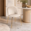 SEDIA IN VELLUTO BEIGE CON PIEDI IN METALLO COLOR ORO MISURE: 42X53,5X86,5/47 CM
