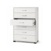 CASSETTIERA 6 CASSETTI IN LEGNO BIANCO CON PIANO D'APPOGGIO DIMENSIONI 68X40X120H CM