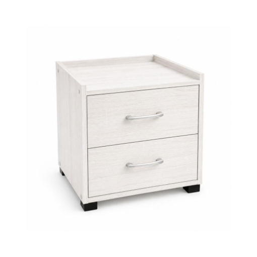 CASSETTIERA IN LEGNO CON DUE CASSETTI COLORE BIANCO DIMENSIONI 43X40X43,5 CM