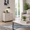 CASSETTIERA IN LEGNO CON DUE CASSETTI COLORE BIANCO DIMENSIONI 43X40X43,5 CM
