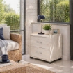 CASSETTIERA IN LEGNO CON DUE CASSETTI COLORE BIANCO DIMENSIONI 43X40X43,5 CM
