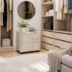 CASSETTIERA IN LEGNO CON DUE CASSETTI COLORE BIANCO DIMENSIONI 43X40X43,5 CM
