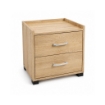 CASSETTIERA IN LEGNO CON DUE CASSETTI COLORE ROVERE DIMENSIONI 43X40X43,5CM