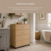 CASSETTIERA IN LEGNO CON QUATTRO CASSETTI COLORE ROVERE DIMENSIONI 50X40X83 CM