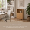 CASSETTIERA IN LEGNO CON TRE CASSETTI E RIPIANO COLORE ROVERE DIMENSIONI 60X40X101 CM