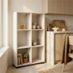LIBRERIA CUBICA IN LEGNO BIANCO MODERNA CON 6 RIPIANI DIMENSIONI 60X24X98 CM