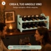CANTINETTA MODULARE PER 6 BOTTIGLIE  IMPILABILE PORTA BOTTIGLIE DI COLORE VERDE CHIARO