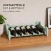 CANTINETTA MODULARE PER 6 BOTTIGLIE  IMPILABILE PORTA BOTTIGLIE DI COLORE VERDE CHIARO