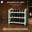 CANTINETTA MODULARE PER 6 BOTTIGLIE  IMPILABILE PORTA BOTTIGLIE DI COLORE VERDE CHIARO