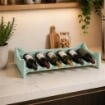 CANTINETTA MODULARE PER 6 BOTTIGLIE  IMPILABILE PORTA BOTTIGLIE DI COLORE VERDE CHIARO