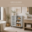 LIBRERIA IN LEGNO BIANCO MODERNA CON 5 RIPIANI SFALSATI DIMENSIONI 80X30X90 CM