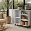 LIBRERIA IN LEGNO BIANCO MODERNA CON 5 RIPIANI SFALSATI DIMENSIONI 80X30X90 CM