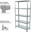 SCAFFALE IN METALLO BIANCO ETTORE KIT BULLONI 100 X 40 X H187 CM CON 5 SCAFFALI