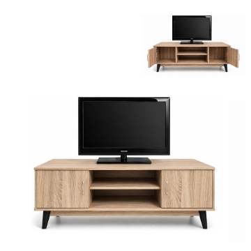 MOBILE TV IN MDF COLOR ROVERE CON DUE ANTE E DUE RIPIANI MISURE: 140X38X44CM