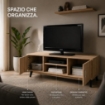 MOBILE TV IN MDF COLOR ROVERE CON DUE ANTE E DUE RIPIANI MISURE: 140X38X44CM