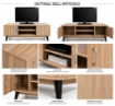 MOBILE TV IN MDF COLOR ROVERE CON DUE ANTE E DUE RIPIANI MISURE: 140X38X44CM