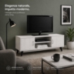 MOBILE TV IN MDF COLOR BIANCO LEGNO CON DUE ANTE E DUE RIPIANI MISURE: 140X38X44CM