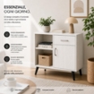MOBILE MODERNO IN LEGNO CON 2 RIPIANI, 1 ANTA E CASSETTO COLORE BIANCO DIMENSIONI 94X38X74 CM