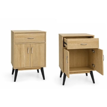 MOBILE IN MDF ROVERE CON 2 ANTE E CASSETTO MISURE: 60X40X74 CM