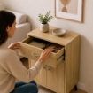 MOBILE IN MDF ROVERE CON 2 ANTE E CASSETTO MISURE: 60X40X74 CM