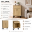 MOBILE IN MDF ROVERE CON 2 ANTE E CASSETTO MISURE: 60X40X74 CM