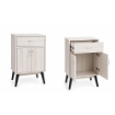 MOBILE IN MDF BIANCO CON 2 ANTE E CASSETTO MISURE: 60X40X74CM