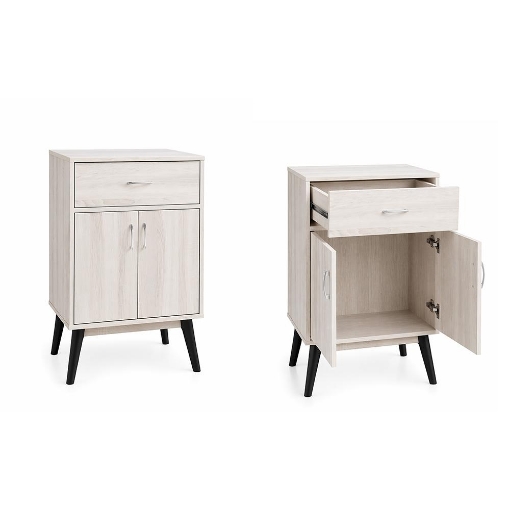 MOBILE IN MDF BIANCO CON 2 ANTE E CASSETTO MISURE: 60X40X74CM